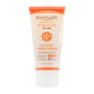 فلوئید ضد آفتاب سان سیف بدون رنگ و کاملا نامرئی دارای SPF50 حجم 50 گرم