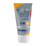 ضد آفتاب بی رنگ سان سیف با SPF40 مناسب آقایان
