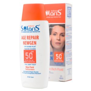 فلوئید ضد آفتاب دارای SPF 50 مناسب پوست دارای چروک