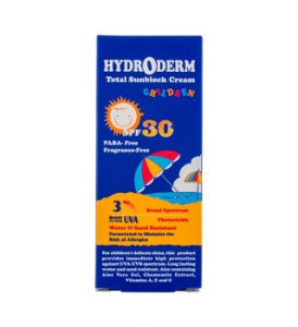 ضد آفتاب بی رنگ هیدرودرم با SPF30 مناسب کودک