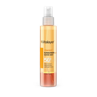 اسپری ضد آفتاب دو فاز ویتالیر با SPF50 دارای ویتامین سی